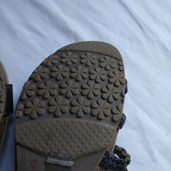 Aetrex Sandals 7 EU 37 Janey Braided Slide Cork Cushioned Comfort Casual - Picture 9 of 10